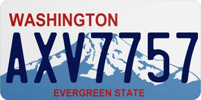 WA license plate AXV7757