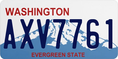 WA license plate AXV7761