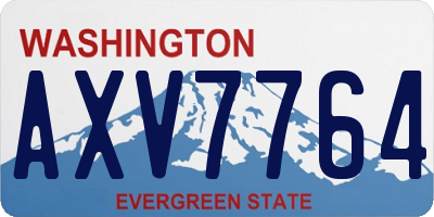 WA license plate AXV7764