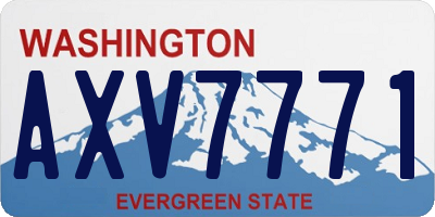 WA license plate AXV7771