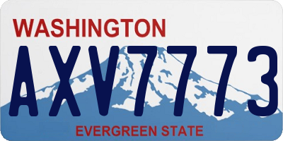 WA license plate AXV7773
