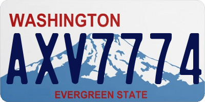 WA license plate AXV7774