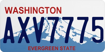 WA license plate AXV7775