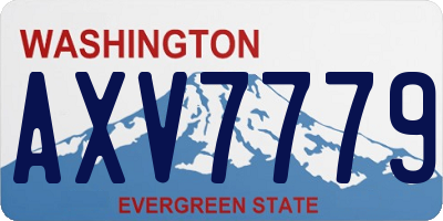 WA license plate AXV7779