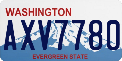 WA license plate AXV7780