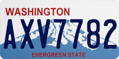 WA license plate AXV7782