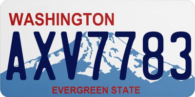 WA license plate AXV7783
