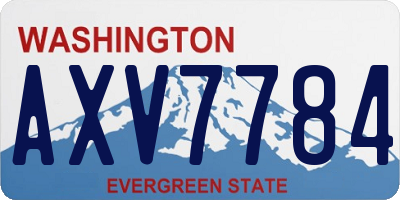 WA license plate AXV7784