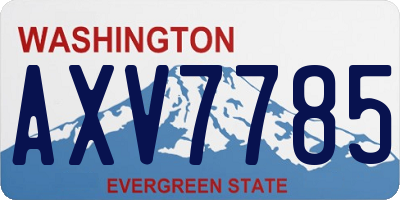 WA license plate AXV7785
