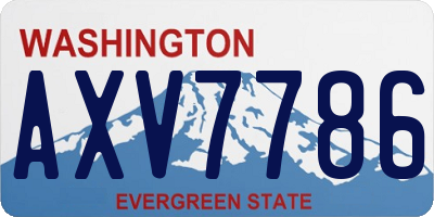 WA license plate AXV7786