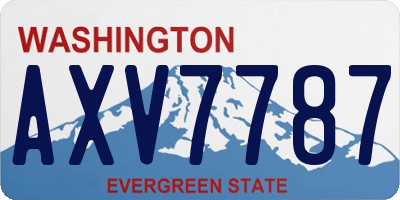 WA license plate AXV7787