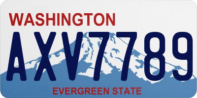 WA license plate AXV7789