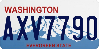 WA license plate AXV7790
