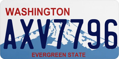 WA license plate AXV7796