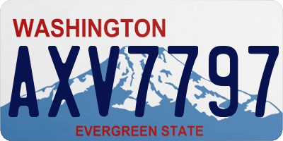 WA license plate AXV7797