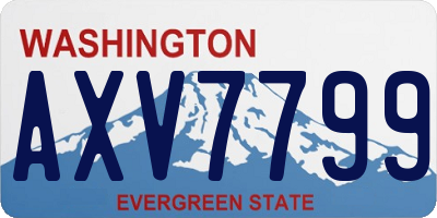 WA license plate AXV7799