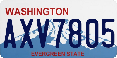 WA license plate AXV7805