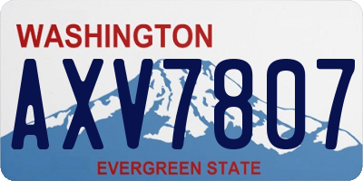WA license plate AXV7807
