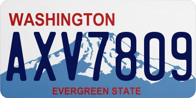 WA license plate AXV7809