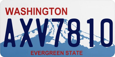 WA license plate AXV7810