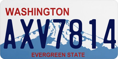 WA license plate AXV7814
