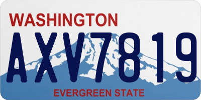 WA license plate AXV7819