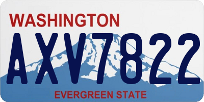 WA license plate AXV7822