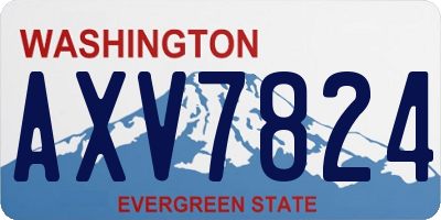 WA license plate AXV7824