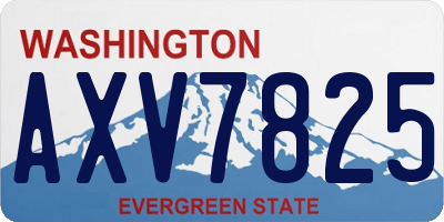 WA license plate AXV7825