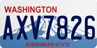 WA license plate AXV7826