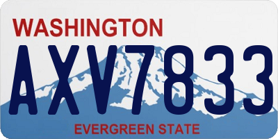 WA license plate AXV7833