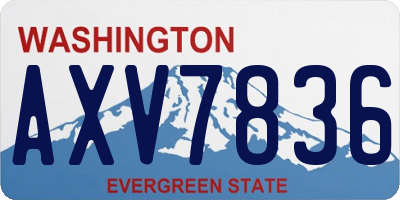 WA license plate AXV7836