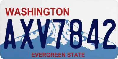 WA license plate AXV7842