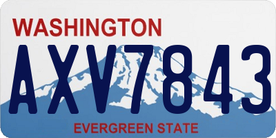 WA license plate AXV7843