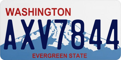 WA license plate AXV7844
