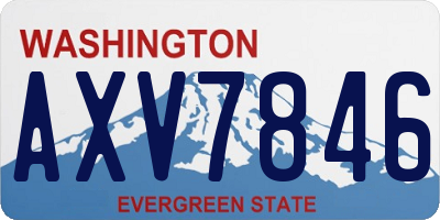 WA license plate AXV7846