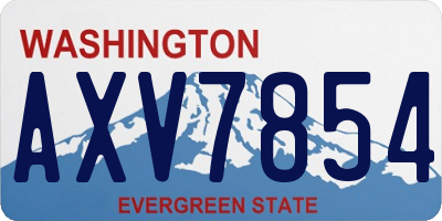 WA license plate AXV7854