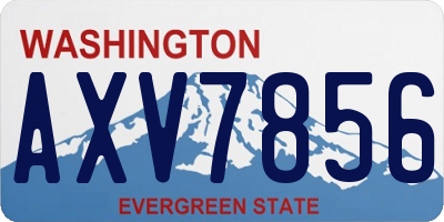 WA license plate AXV7856