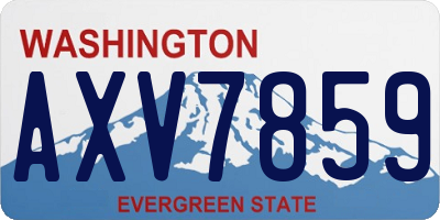 WA license plate AXV7859