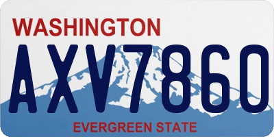 WA license plate AXV7860
