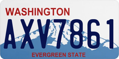 WA license plate AXV7861