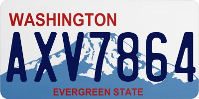 WA license plate AXV7864