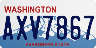 WA license plate AXV7867