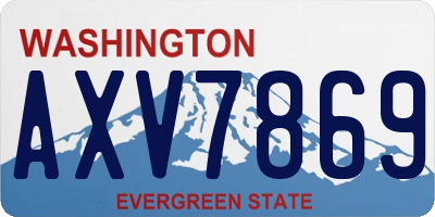 WA license plate AXV7869