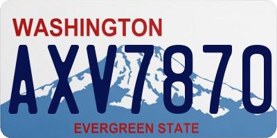 WA license plate AXV7870