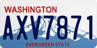 WA license plate AXV7871