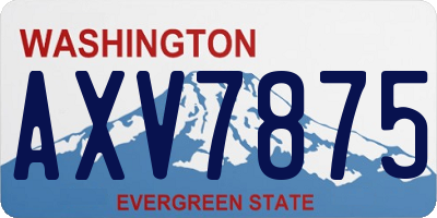 WA license plate AXV7875