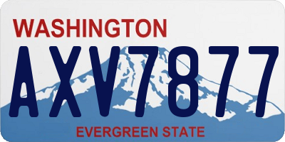 WA license plate AXV7877