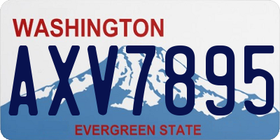 WA license plate AXV7895