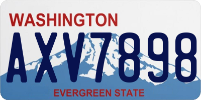 WA license plate AXV7898
